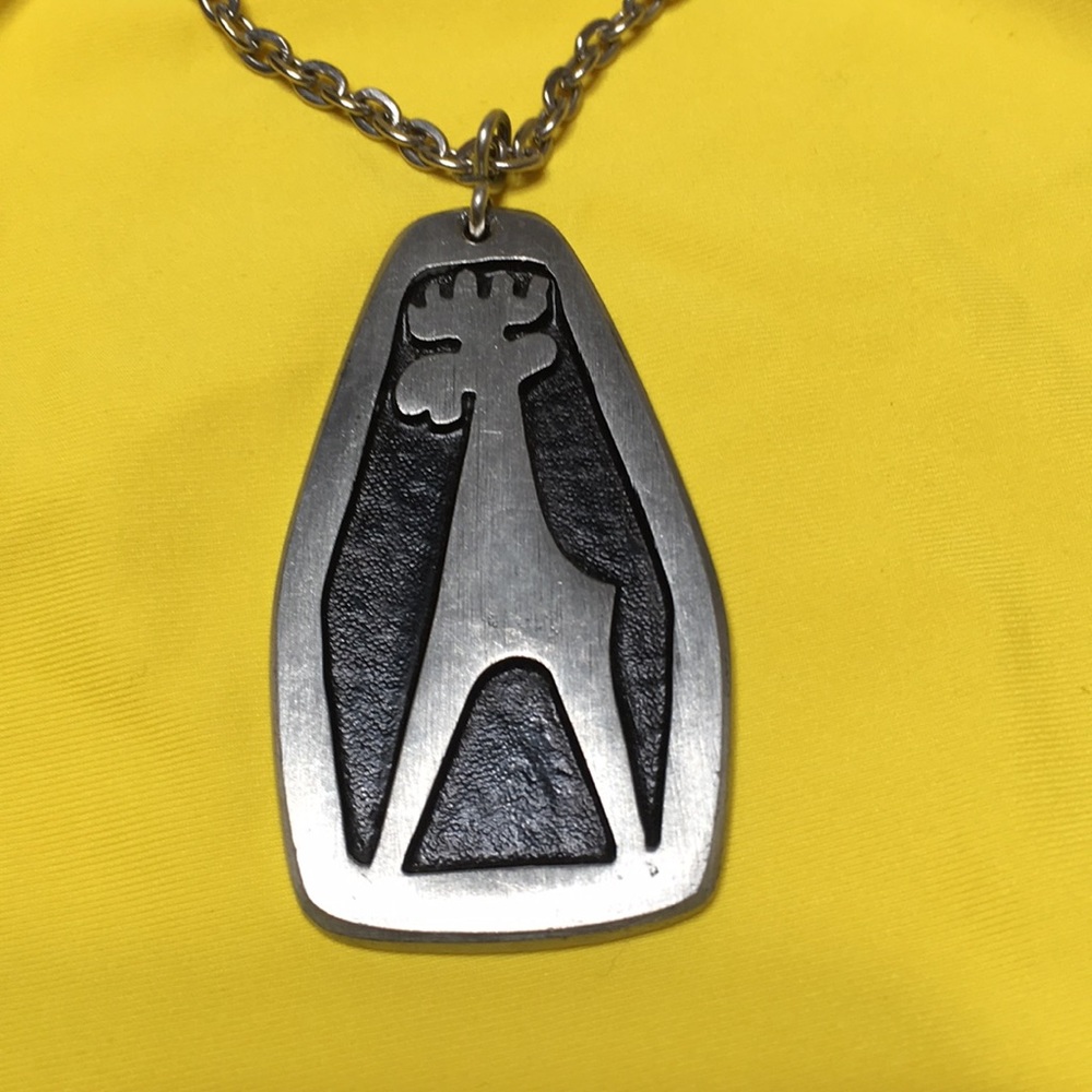 Modernist Pewter necklace TENN SWEDEN Else - Picture 2 of 12